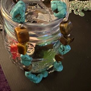 JEWELRY JAR WITH MANY TREASURE